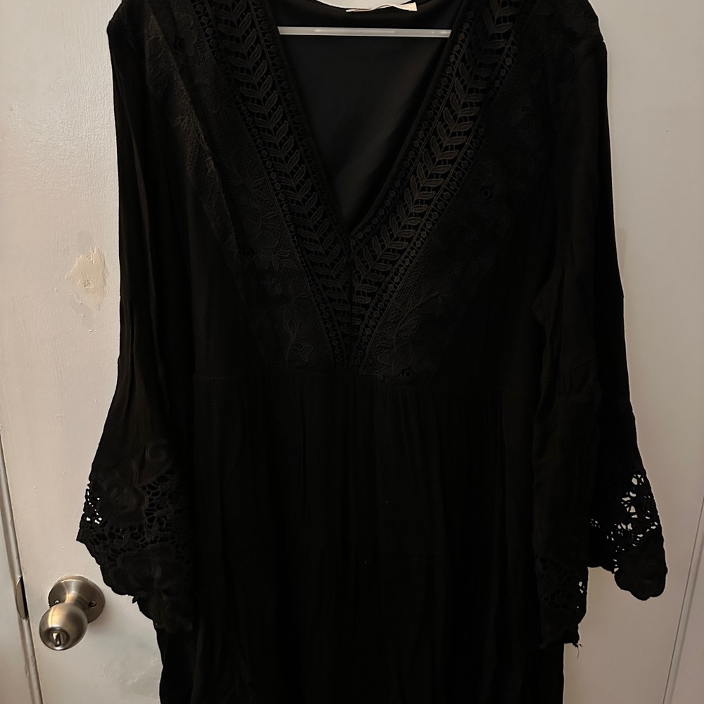 A Beautiful Soul/Arula 2x Elegant Black Lace Long Sleeve Mini Dress